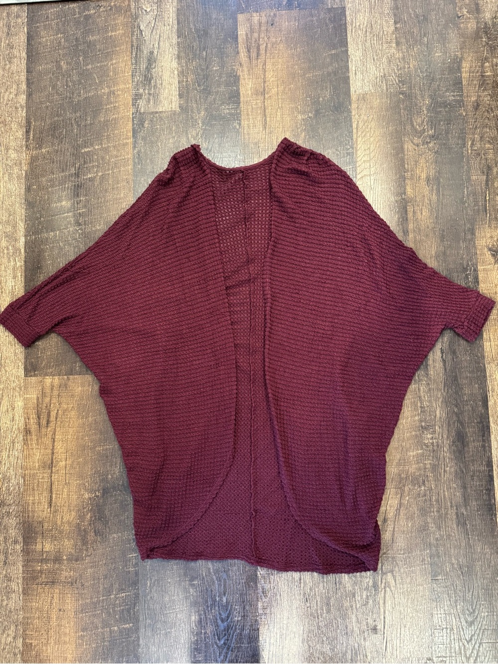 Forever21 maroon crochet shawl